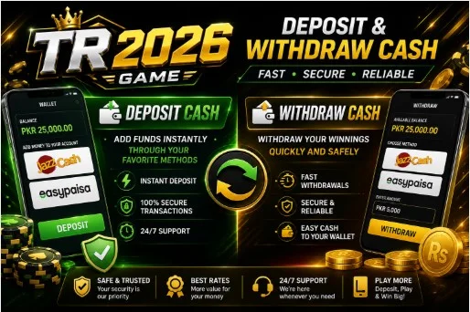 Deposit and withdraw cash on TR2026